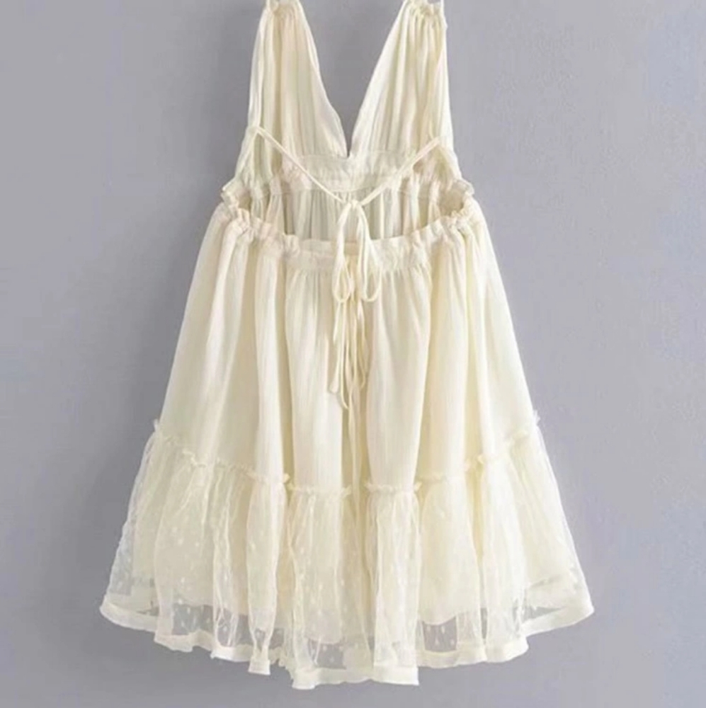 **FP Cream Boho Halter Mini Dress - Picture 4 of 15